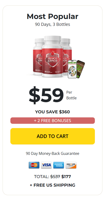 Gluco Armor price 3 bottle