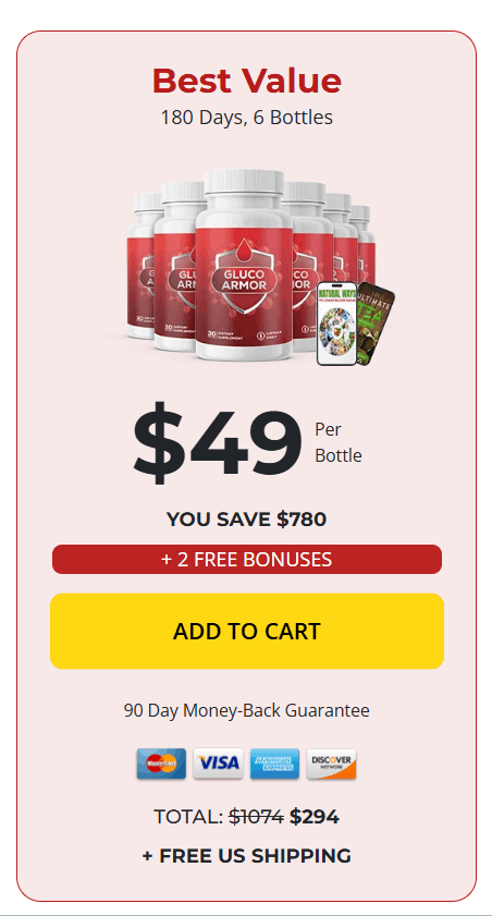 Gluco Armor  6 bottle